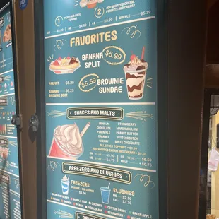 the menu