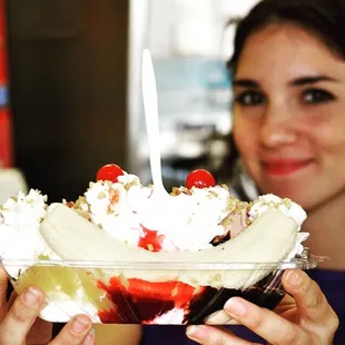 We serve our banana splits with a smile!