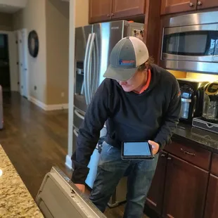 Nick is at it again...inspecting the functionality of appliances.