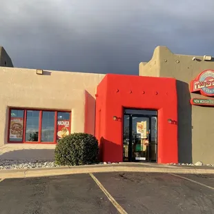 the front of the restaurant