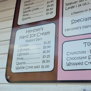 a menu