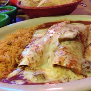 Spinach mushroom enchiladas