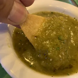 Green salsa.