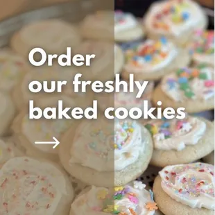  plate of cookies with a text overlay