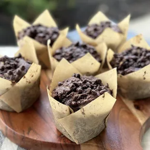  tray of chocolate muffins