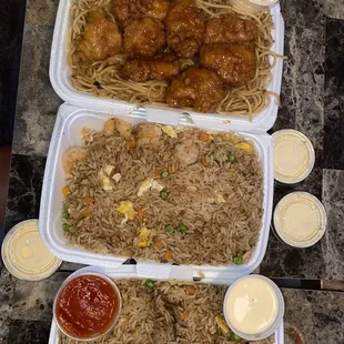a variety of food