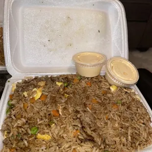 Steak with fried rice