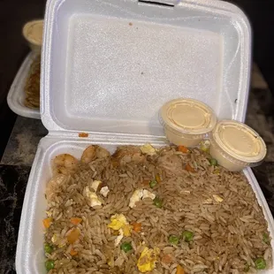 Shrimp with fried rice