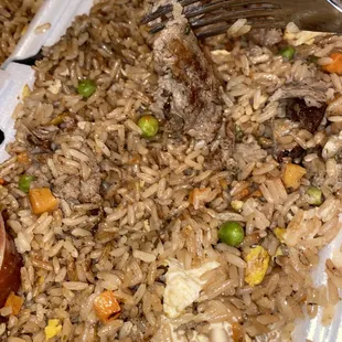 Very thin steak Fried Rice