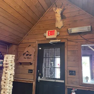 They have several games outside and huge Jenna by the front entrance