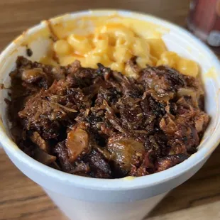 a bowl of macaroni and cheese