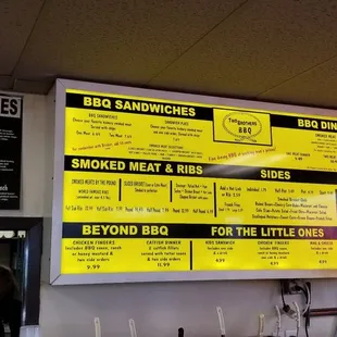 Menu board
