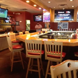 Inside bar with at least 11 HDTVs ...