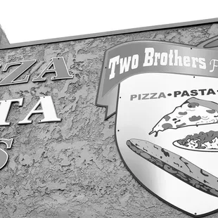 a pizza restaurant sign