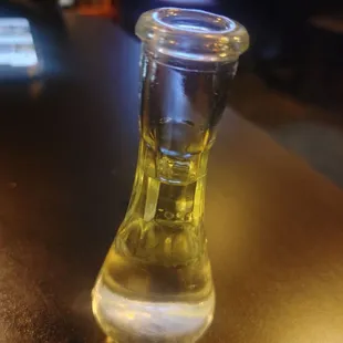 a shot of a small glass vase