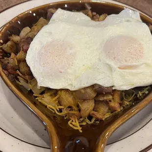 Western Skillet with two eggs over easy.