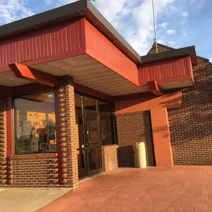 the front of the restaurant