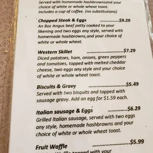 Missed out on the biscuits and gravy by about a hour.  Hopefully next time.