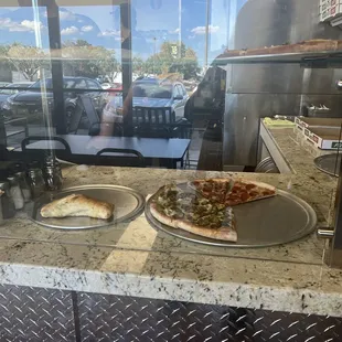 Pizza available by the slice