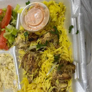 Chicken kabob plate