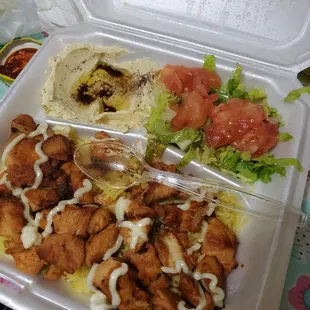 Chicken kabob plate