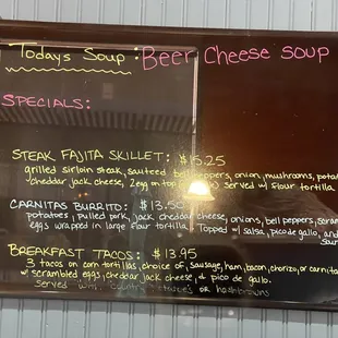 Today&apos;s specials