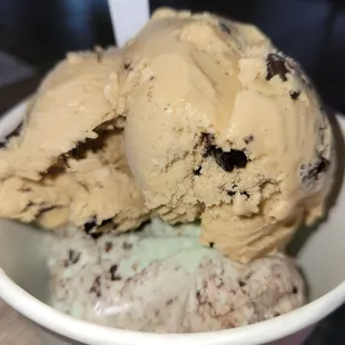 two scoops of ice cream