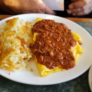 Chili cheese omelette