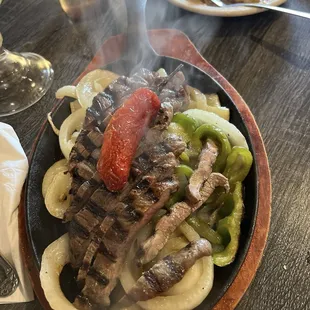 Steak fajitas