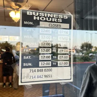 Business hours