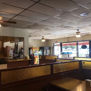the inside of a restaurant