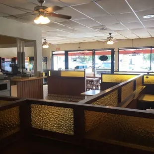 the inside of a restaurant