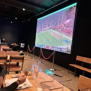Big Screen to watch the game