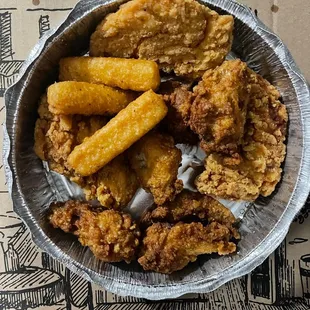 a bowl of fried food