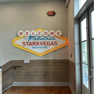 Sign inside