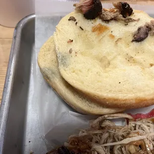 Got a moldy bun on my pulled pork sandwich