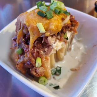 a plate of food on a table