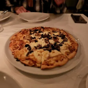 Mushroom and goat cheese Flatbread.