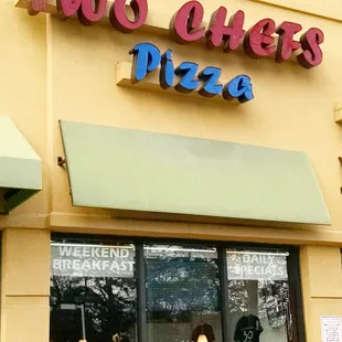 the front of the restaurant