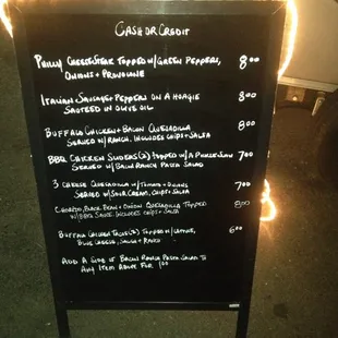 Menu for today........