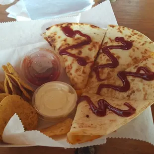 Bbq chicken quesadilla