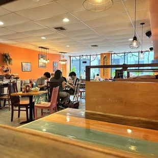 customers sitting at tables