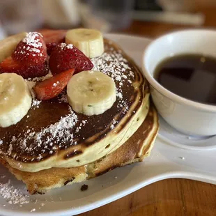 Buttermilk pancakes. A bit overdone.