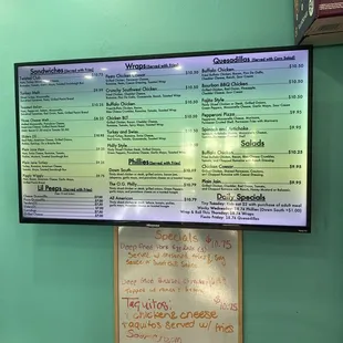 Food menu