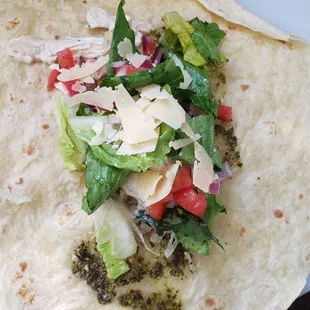 Chicken ceasar pesto wrap