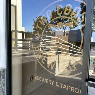 the reflection of the door