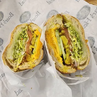 The  Veggie Time Sandwich with pesto added. Great vegetarian option.