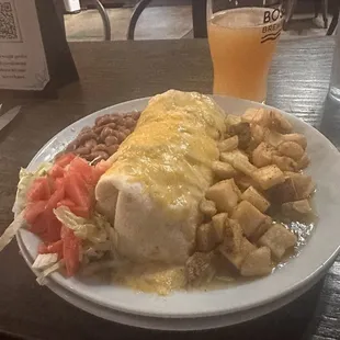 Christmas " Chile Breakfast Burrito