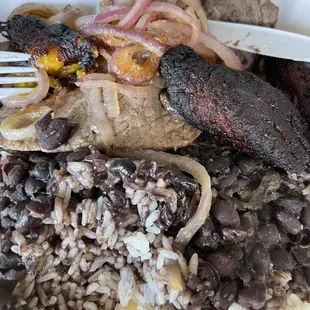 Palomilla steak platter, palomilla bistec