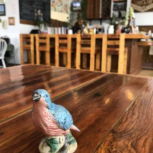 a bird on a table